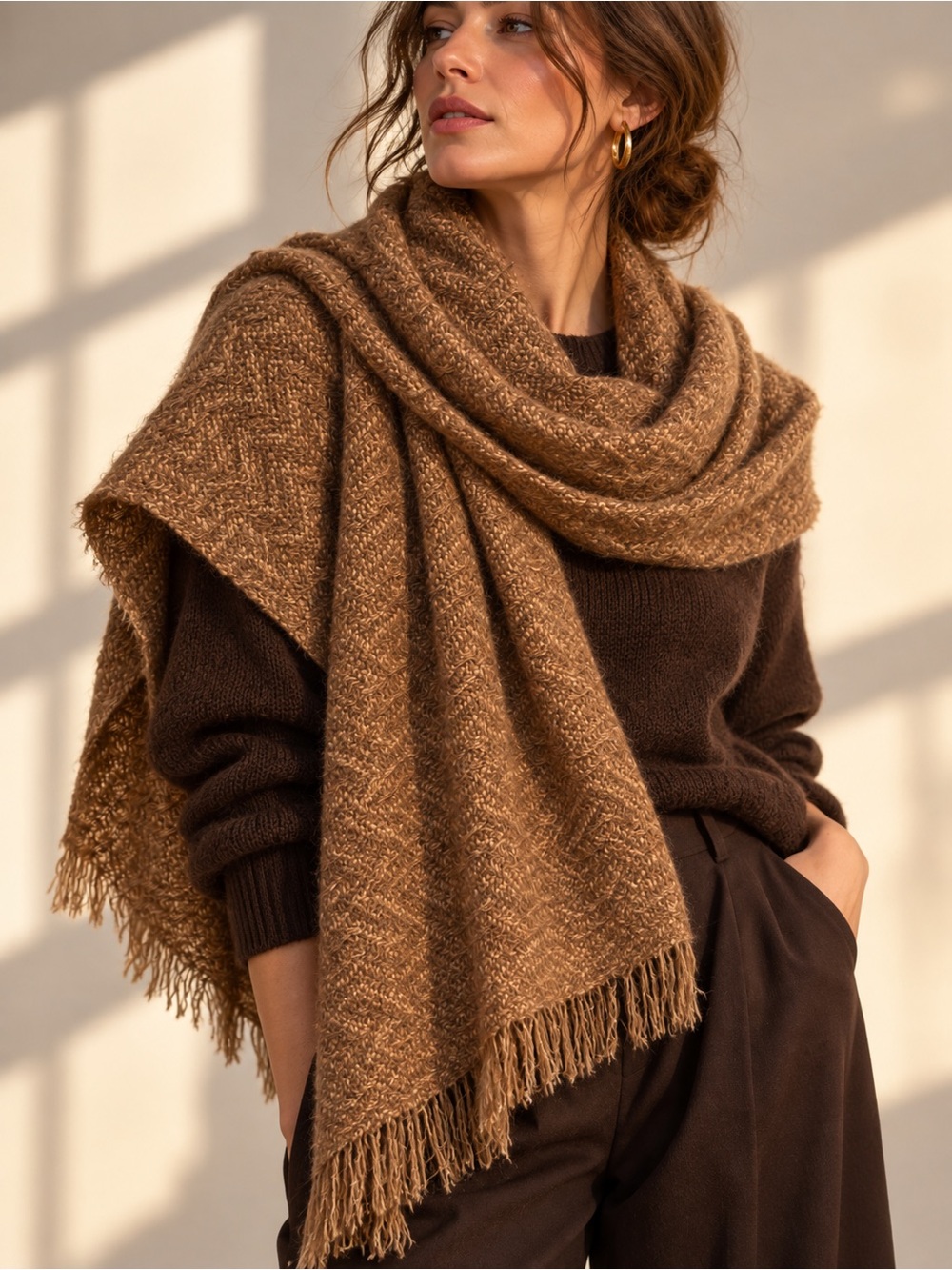 VINTAGE ALPACA WOOL SHAWL
